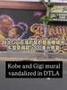 暖心77😍！科比Gigi在洛杉矶画像被破坏，东契奇捐款修复