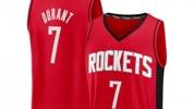 自7月7日以来Fanatics平台NBA球衣销量排行榜：杜兰特火箭7号第一